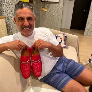 Mens Gucci Red Loafers 